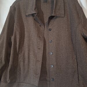Van Heusen Dark Brown Shirt Jacket